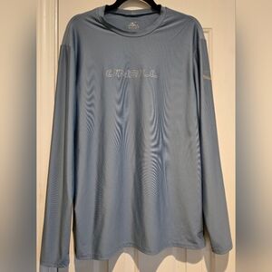 Men's blue O'Neill Long Sleeve Surfing Fishing Shirt UPF 50+ Size Med Slim Fit